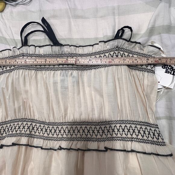 The Good Journey Light Beige and Black Maxi Dress with Stretch Top Sz L- NWT - Picture 10 of 11